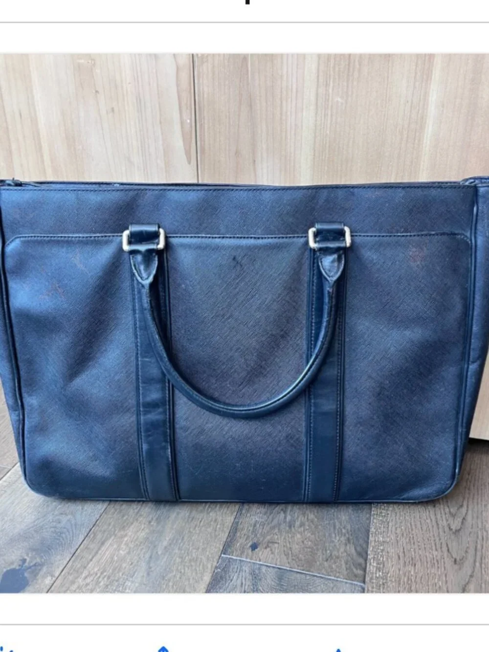 Coach Metropolitan Lexington Saffiano Leather Briefcase 71252 Black Laptop Bag